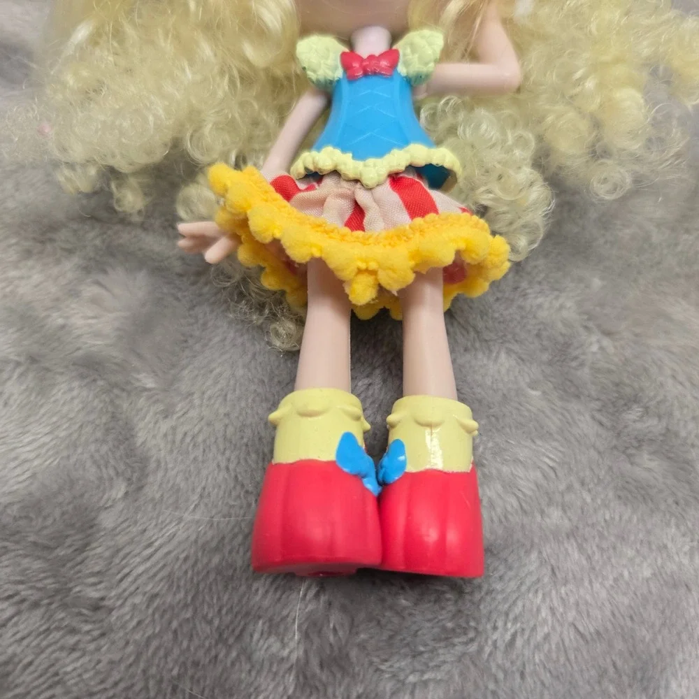 Shopkins Shoppies Popette Doll Blonde Curly Hair Moose Toys Yellow Blue Red 5.5